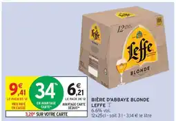 Intermarché Contact BIÈRE D'ABBAYE BLONDE LEFFE offre