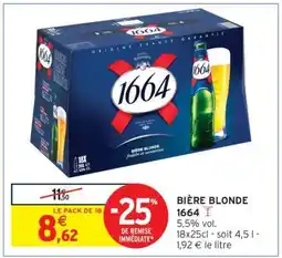 Intermarché Contact Bière Blonde 1664 offre
