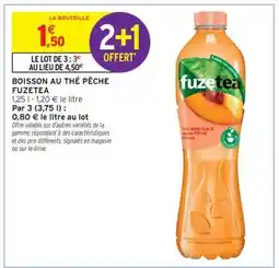 Intermarché Contact BOISSON AU THÉ PÊCHE FUZETEA offre