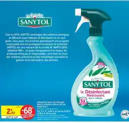 Intermarché SANYTOL Le Désinfectant Nettoyant Multi-Usages Eucalyptus offre