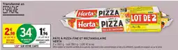 Intermarché HERTA Pâte à pizza fine et rectangulaire offre