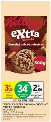 Intermarché Céréales Extra Granola Chocolat Noir Et Noisettes Kellogg's offre