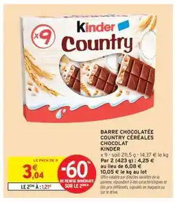 Intermarché KINDER COUNTRY offre