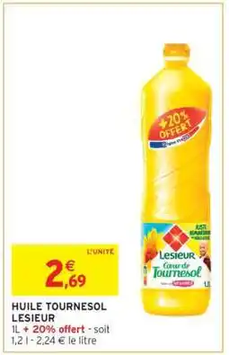 Intermarché HUILE TOURNESOL LESIEUR offre