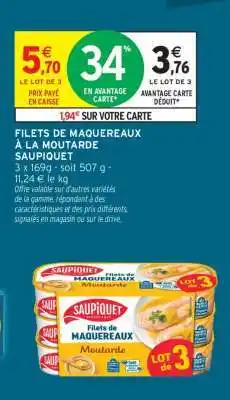 Intermarché Filets De Maquereaux À La Moutarde Saupiquet offre