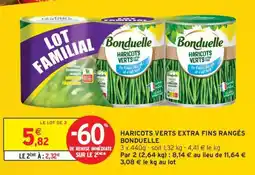 Intermarché Haricots Verts Extra Fins Rangés Bonduelle offre