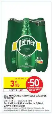 Intermarché Eau Minérale Naturelle Gazeuse Perrier offre
