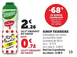 Bi1 TEISSEIRE Sirop offre