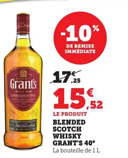 Bi1 GRANT'S Blended scotch whisky 40° offre