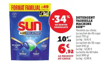 Bi1 SUN Detergent vaisselle machine offre