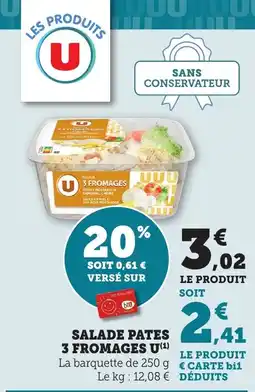 Bi1 U Salade pates 3 fromages offre