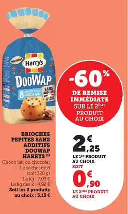Bi1 HARRYS Brioches pepites sans additifs doowap offre