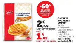 Bi1 LOTUS Gaufres fourrees offre