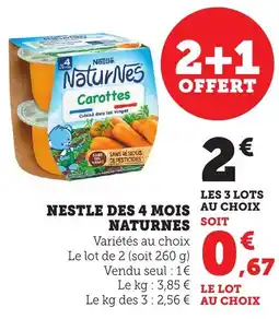 Bi1 NESTLE Des 4 mois naturnes offre