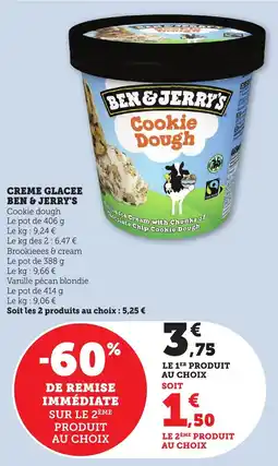 Bi1 BEN & JERRY'S Creme glacee offre