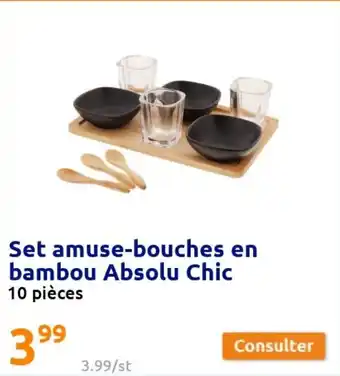 Action Set amuse-bouches en bambou absolu chic offre