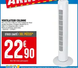 Brico Cash Ventilateur Colonne offre