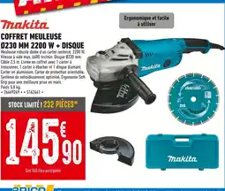 Brico Cash Makita Coffret meuleuse Ø230 mm 2200 W + disque offre