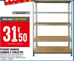 Brico Cash Étagere charges lourdes 5 tablettes offre
