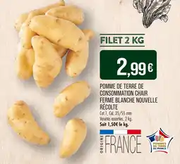 Match Pomme de Terre de Consommation Chair Ferme Blanche Nouvelle Récolte offre