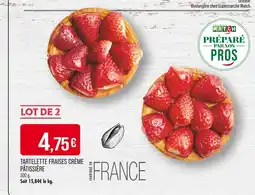 Match Tartelette fraises crème pâtissière offre