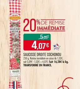 Match COCHONOU Saucisse droite offre