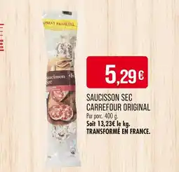 Match Carrefour Original Saucisson Sec offre