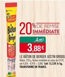 Match Justin Bridou Le bâton de berger offre