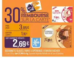 Match FERRERO ROCHER Bâtonnets glacés Triple Expérience offre