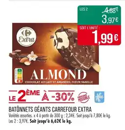 Match CARREFOUR EXTRAExtra Batônnets géants offre