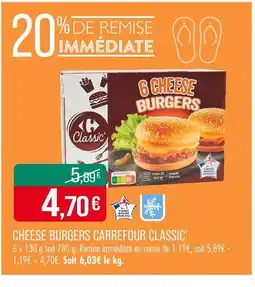 Match Carrefour Classic' Cheese burgers offre