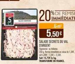 Match Salade Secrets du Val d'Argent offre