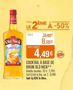 Match Old Nick Cocktail à base de rhum offre