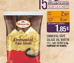 Match Valmartin Emmental Râpé Salade offre