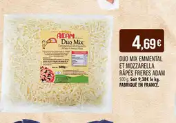 Match FRERES ADAM Duo mix emmental et mozzarella râpés offre