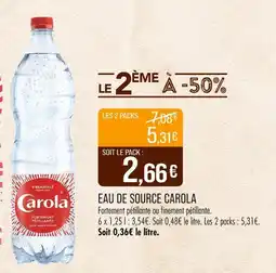 Match CAROLA Eau de source offre