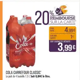 Match CARREFOUR CLASSIC Cola offre