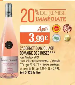 Match Domaine des Roses Cabernet d’Anjou AOP offre