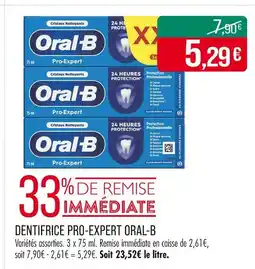 Match Oral-B Dentifrice pro-expert offre