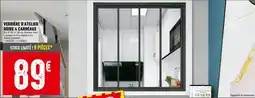 Batkor Verrière d'atelier noire 4 carreaux offre