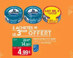 Match Petit Navire Thon entier MSC offre