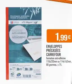 Match Carrefour Enveloppes précasées offre