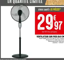 Batkor Ventilateur sur pied ø40 cm offre