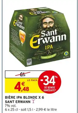 Intermarché SANT ERWANN Bière IPA blonde x 6 offre