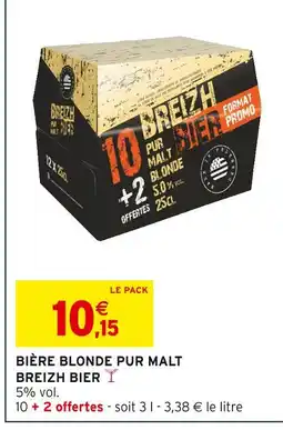 Intermarché Bière blonde pur malt offre