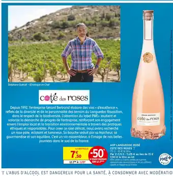 Intermarché COTE DES ROSES Aop languedoc rosé offre