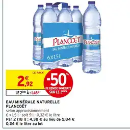 Intermarché Eau minérale naturelle offre