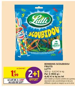 Intermarché Lutti Bonbons scoubidou fruits offre