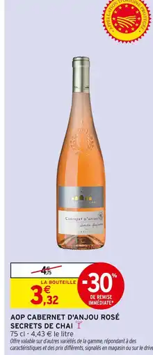 Intermarché Secrets de Chai AOP Cabernet d'Anjou Rosé offre