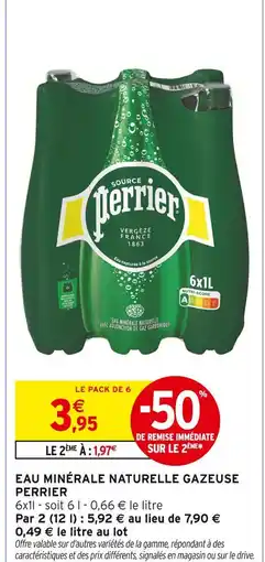 Intermarché Eau minérale naturelle gazeuse offre